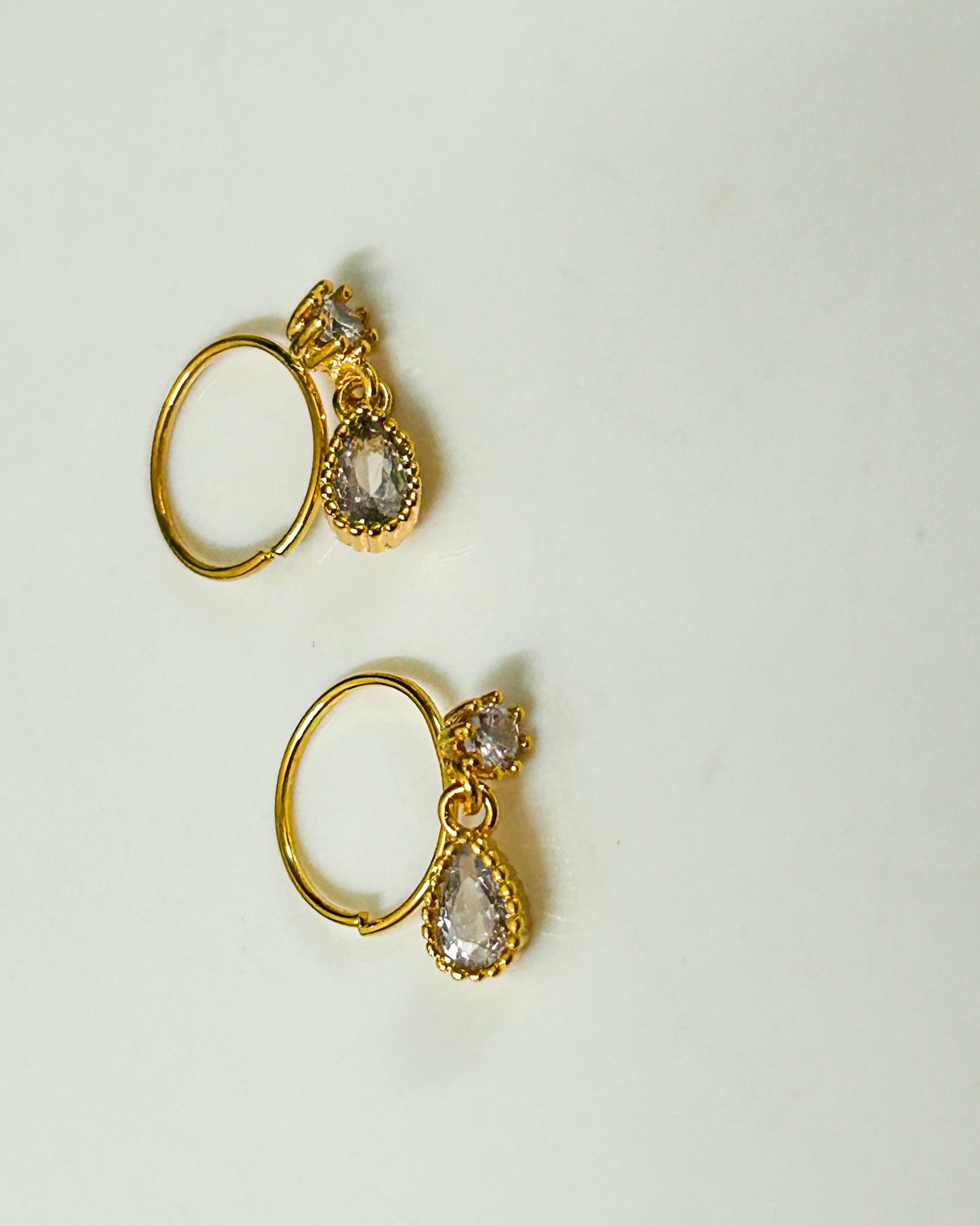 Drop Ear/nose piercing mini hoops