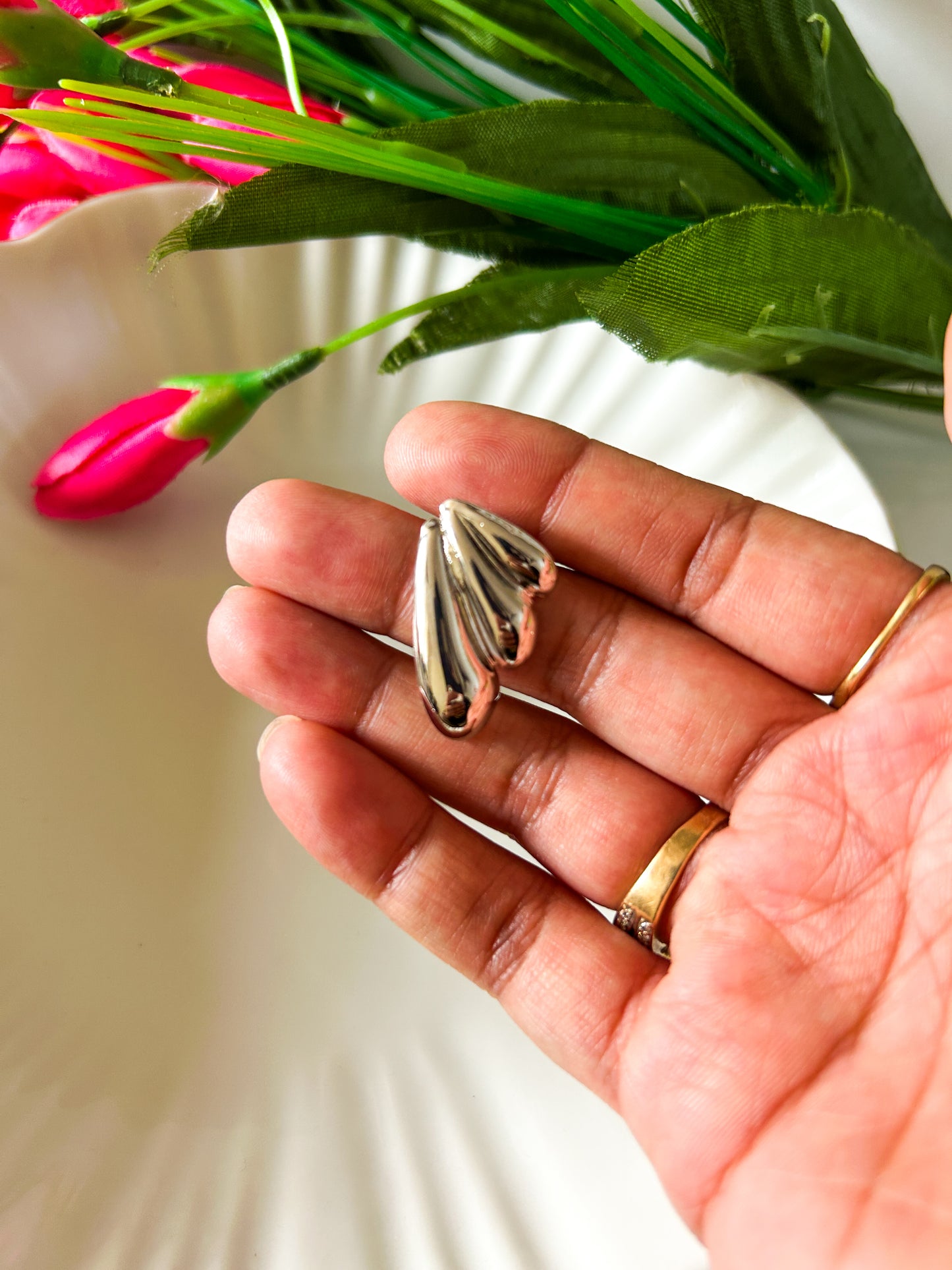 Silver mimi studs