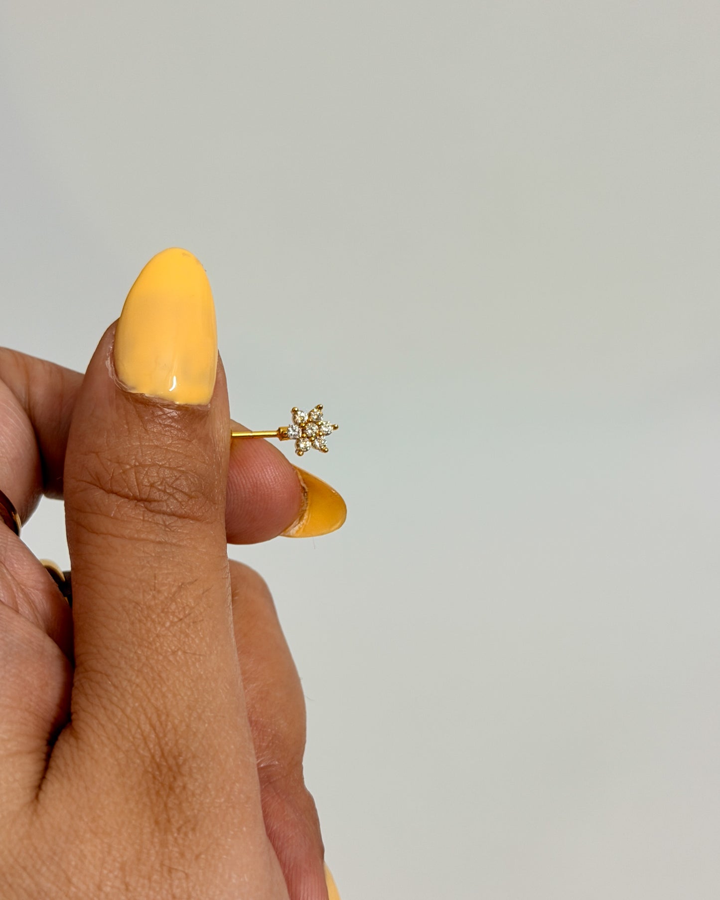 Flower ball back bugadi studs