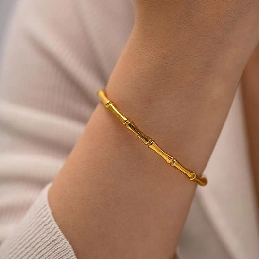 Bamboo thin wrist bracelet