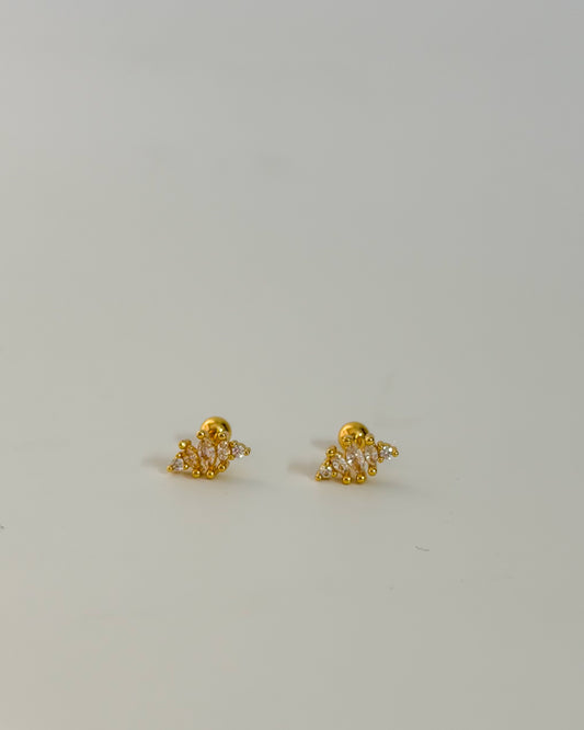 Dainty bloom ball back studs