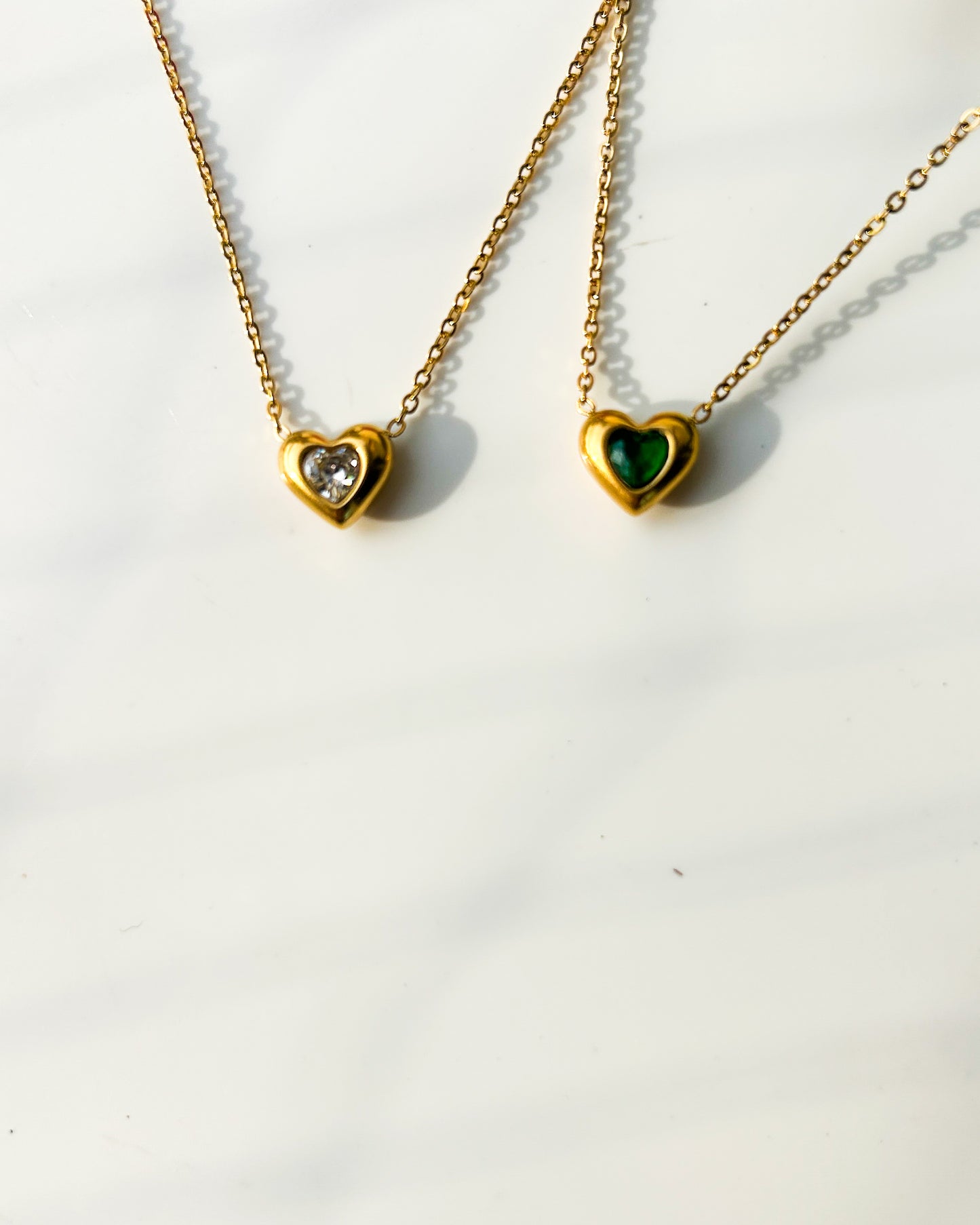 Heart stone necklace
