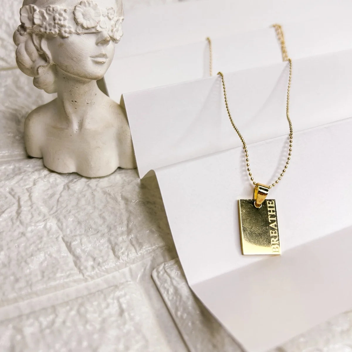 Breathe Affirmation Necklace - Anti Tarnish