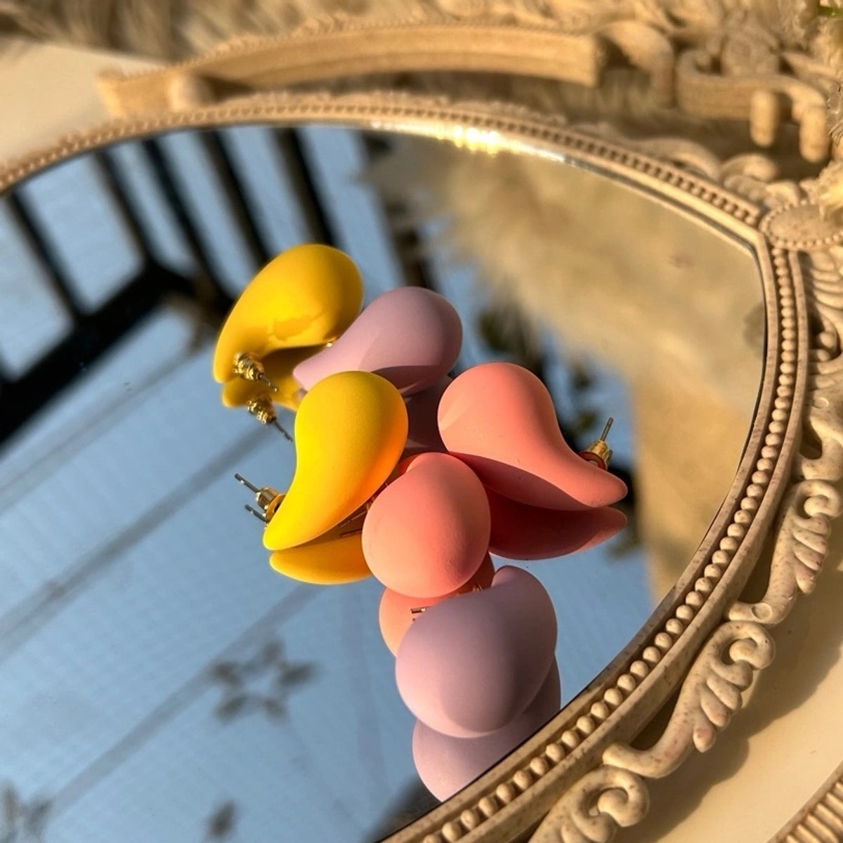 Coloured Matte Drop Earrings