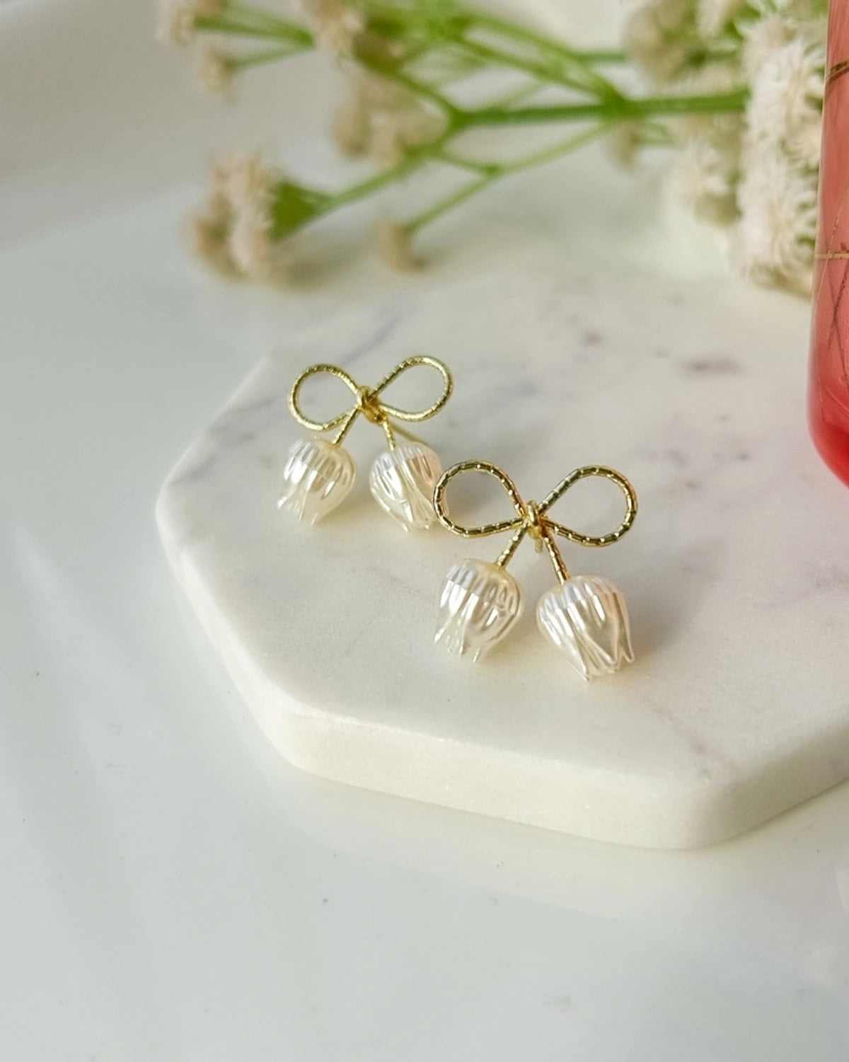 Bowknot Tulip Studs