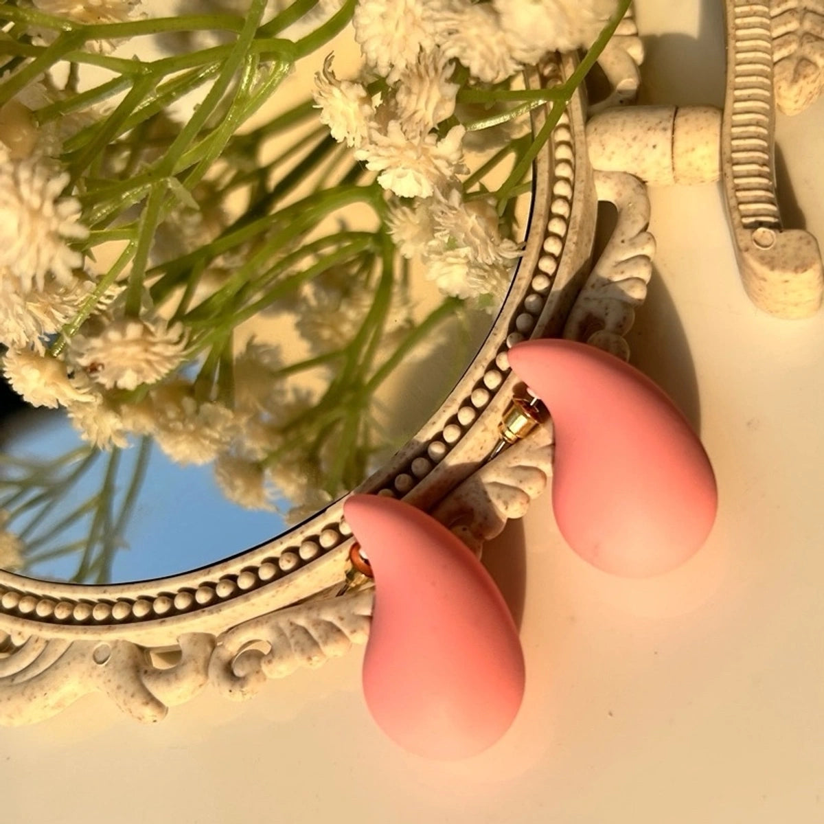 Coloured Matte Drop Earrings