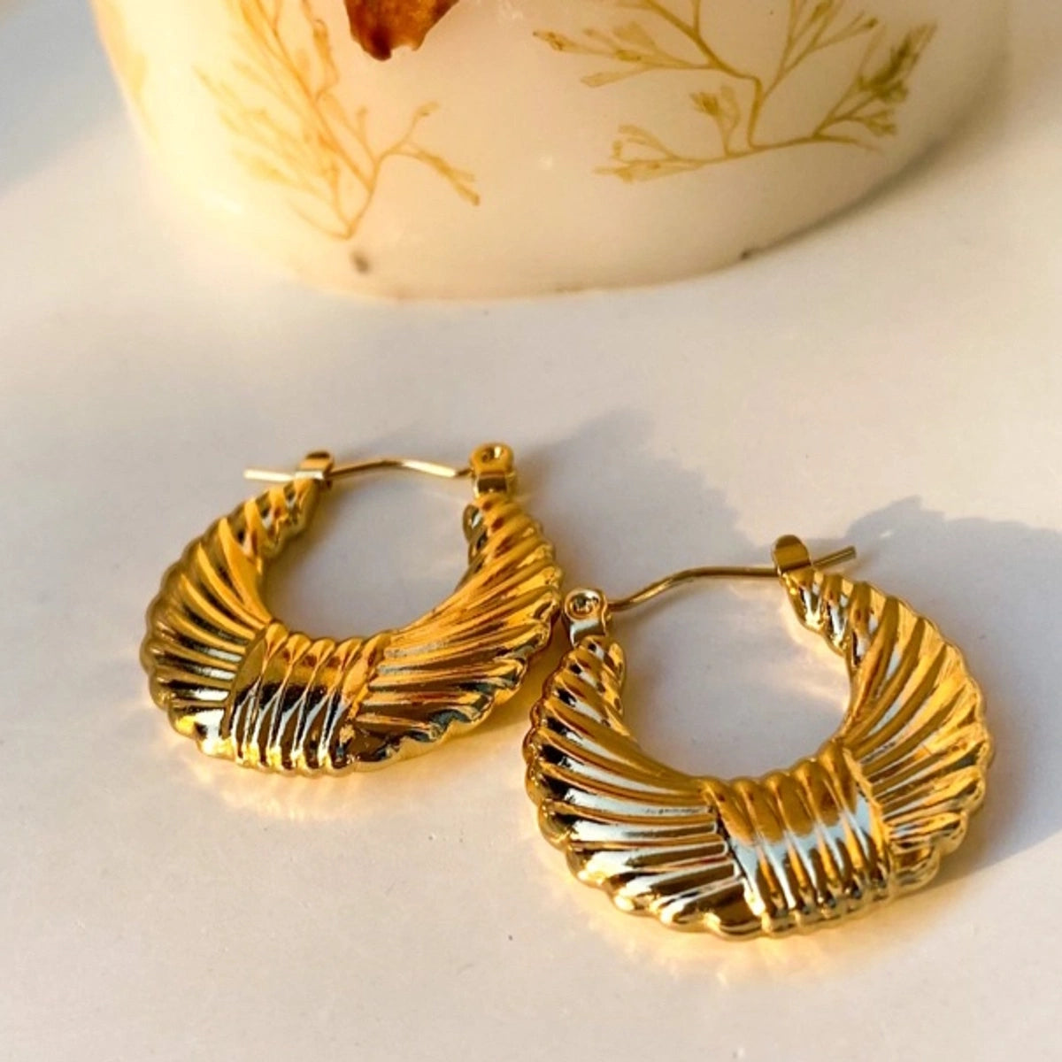 knot patterned hoops ( Slightly Smaller Than Pic.)