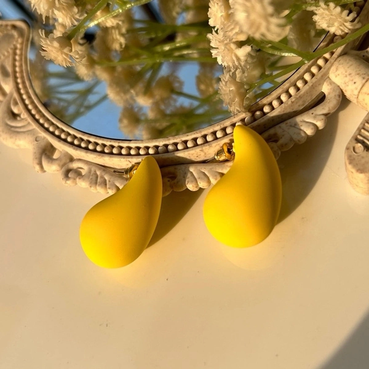 Coloured Matte Drop Earrings