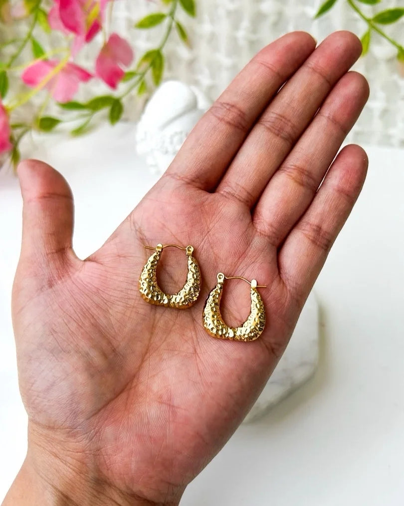 Crushed pattern Drop Bag Hoops
