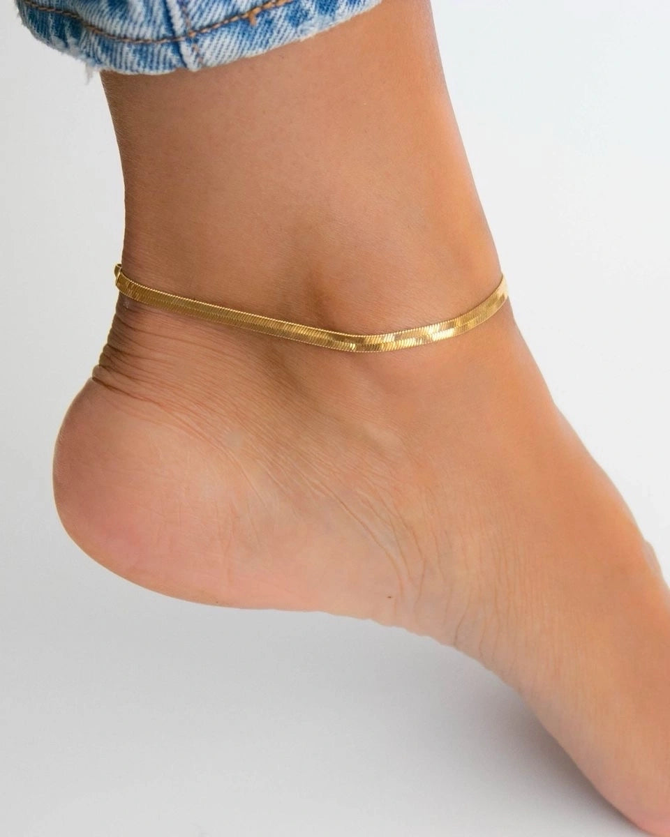 Anti tarnish snake anklet