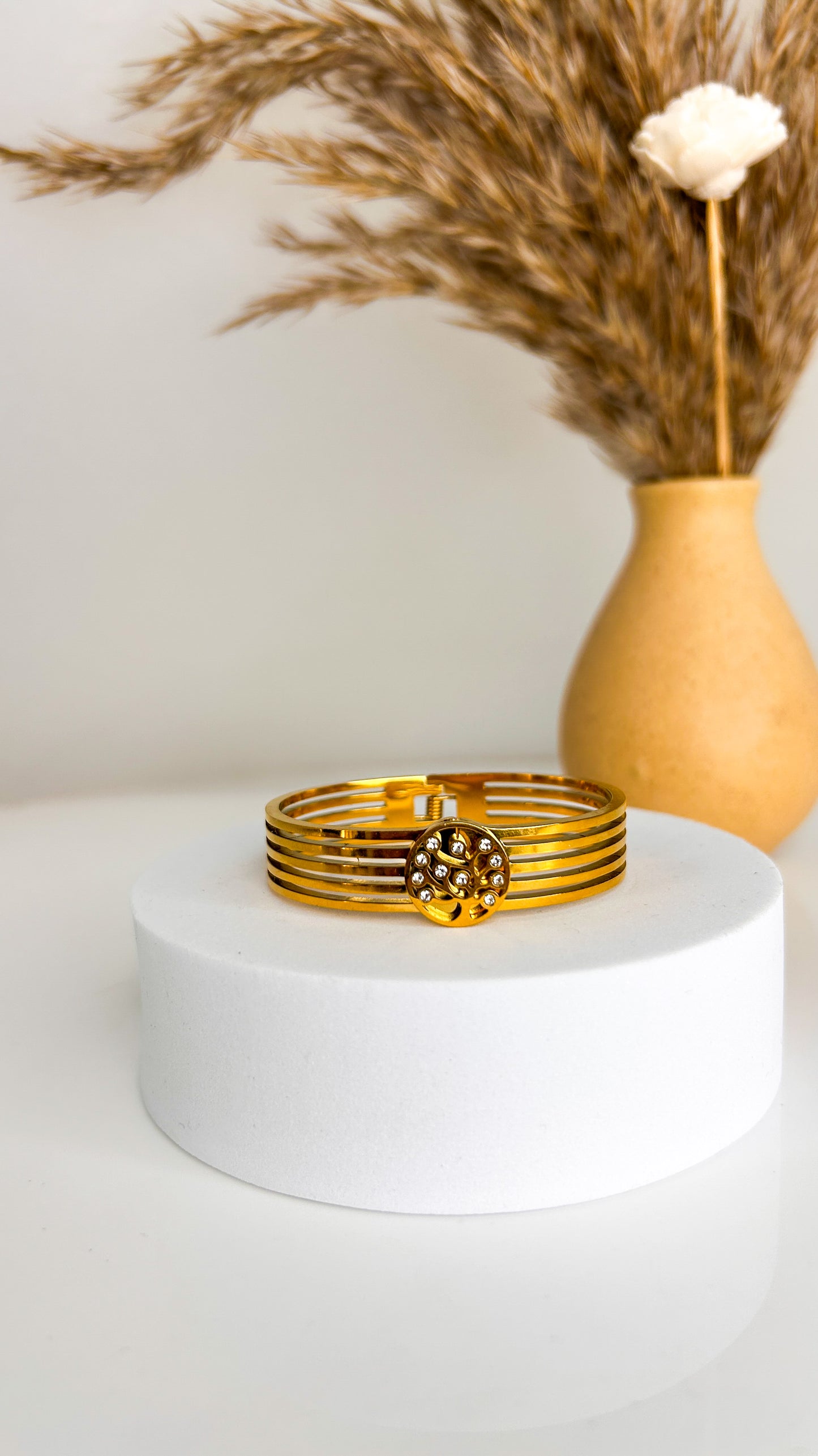 Studded tree of life baby size bracelet