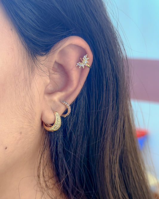 small floral no piercing Earcuffs