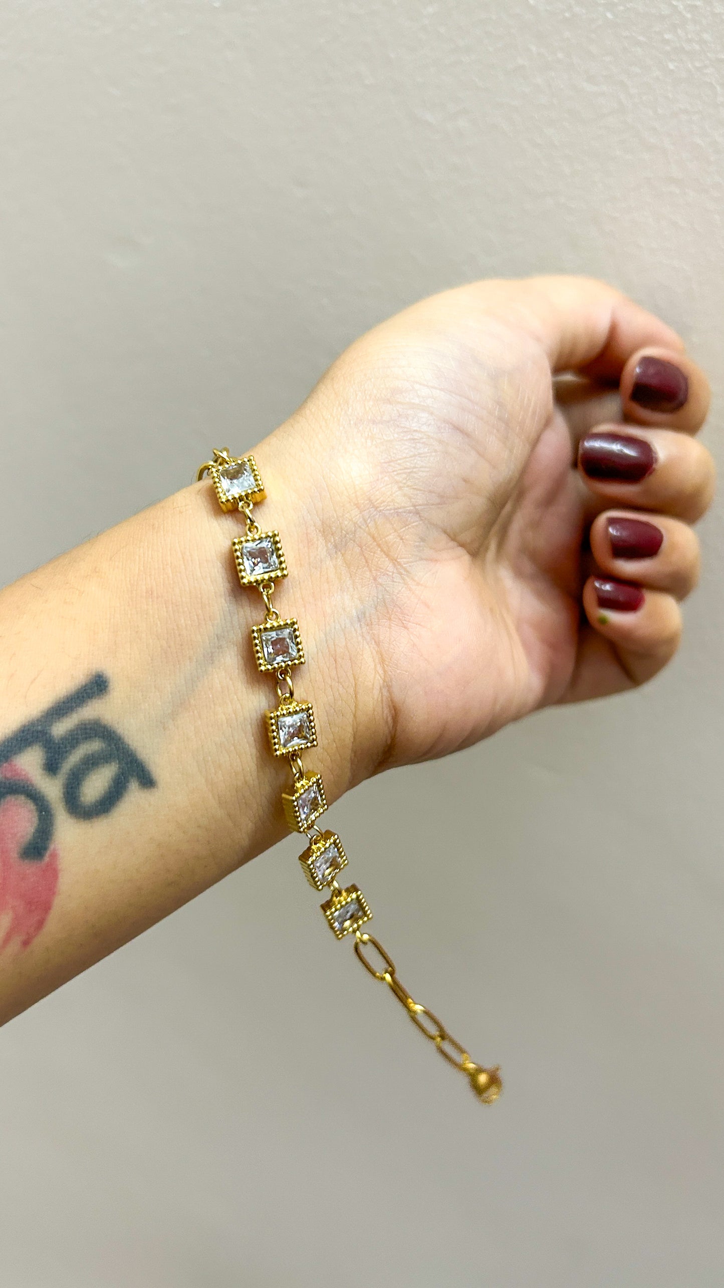 Square stone 2.0 bracelet desi x videshi collection