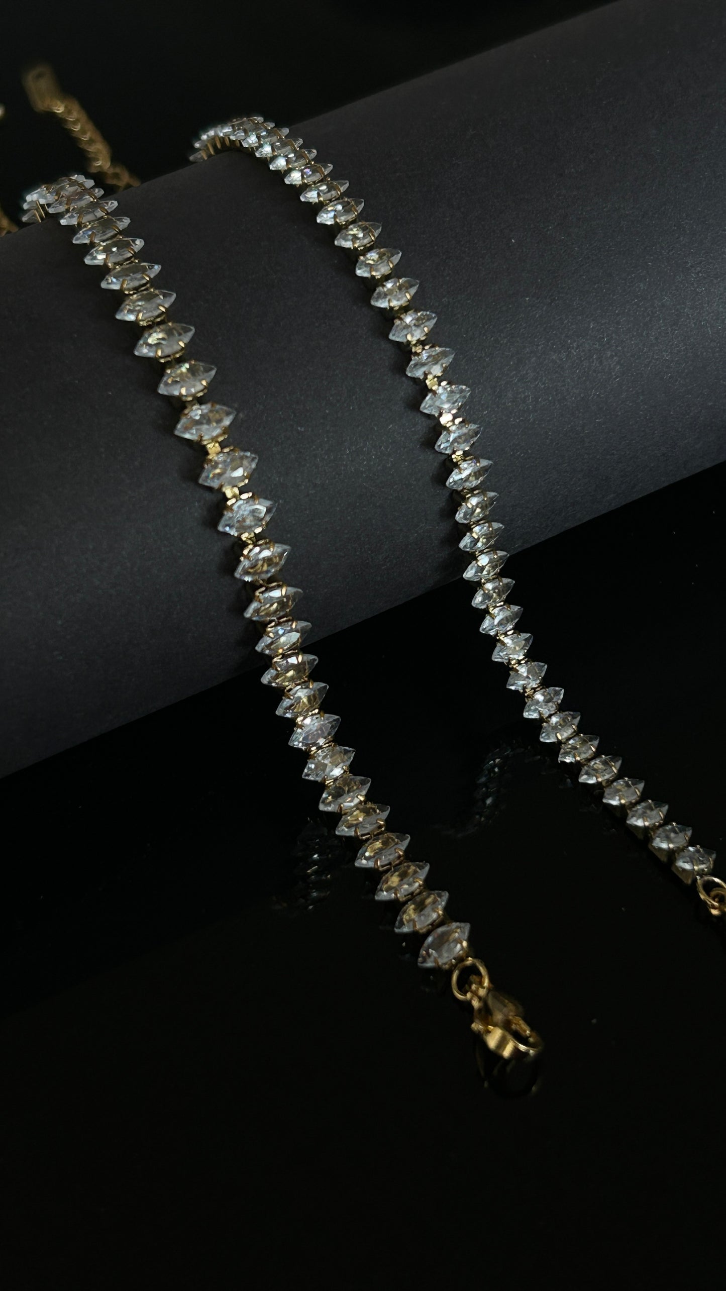 Pear cut stone tennis bracelet