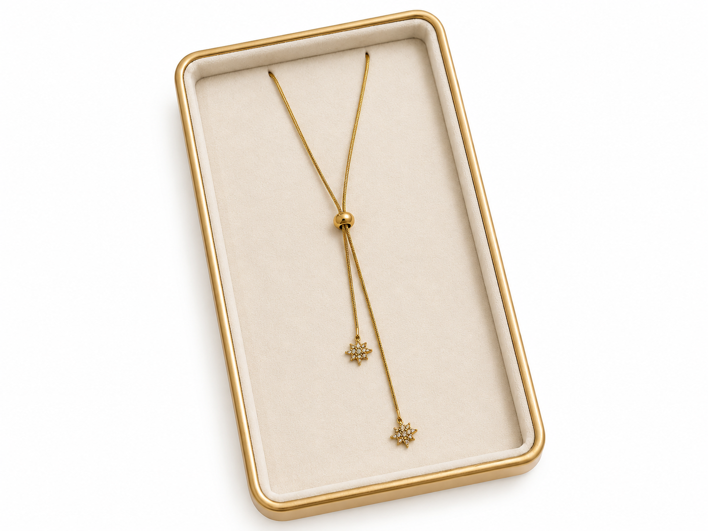 Adjustable star hanging necklace