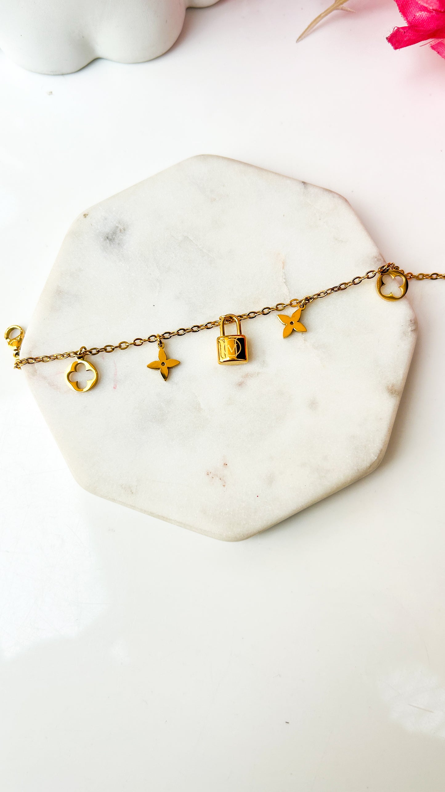 Brand inspired charm bracelet