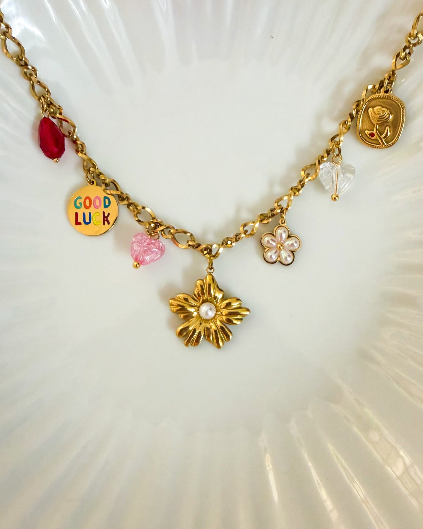 Lucky Bloom charm necklace