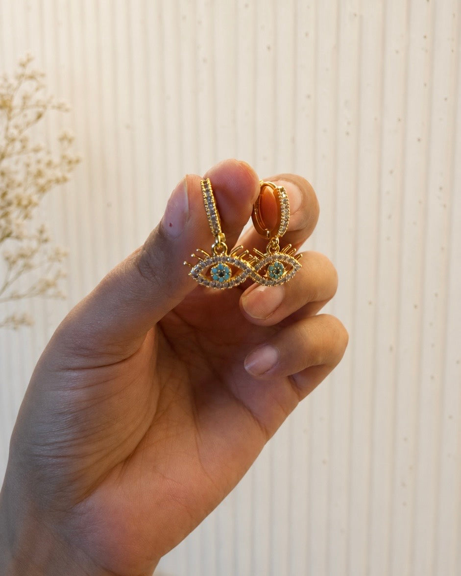 Evil eye earrings
