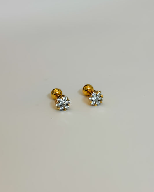 Mini floral ballback studs