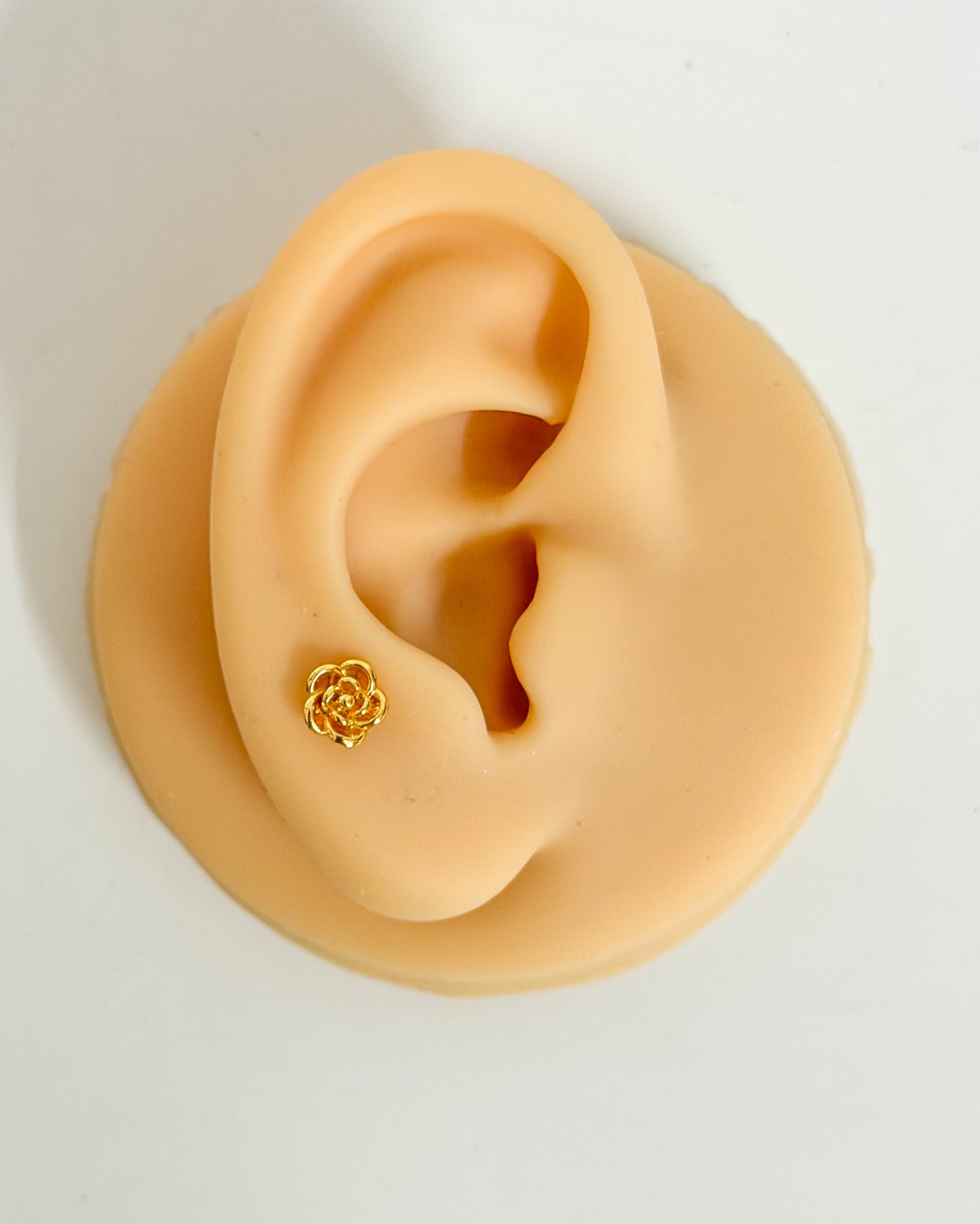 Designer rose ball back studs