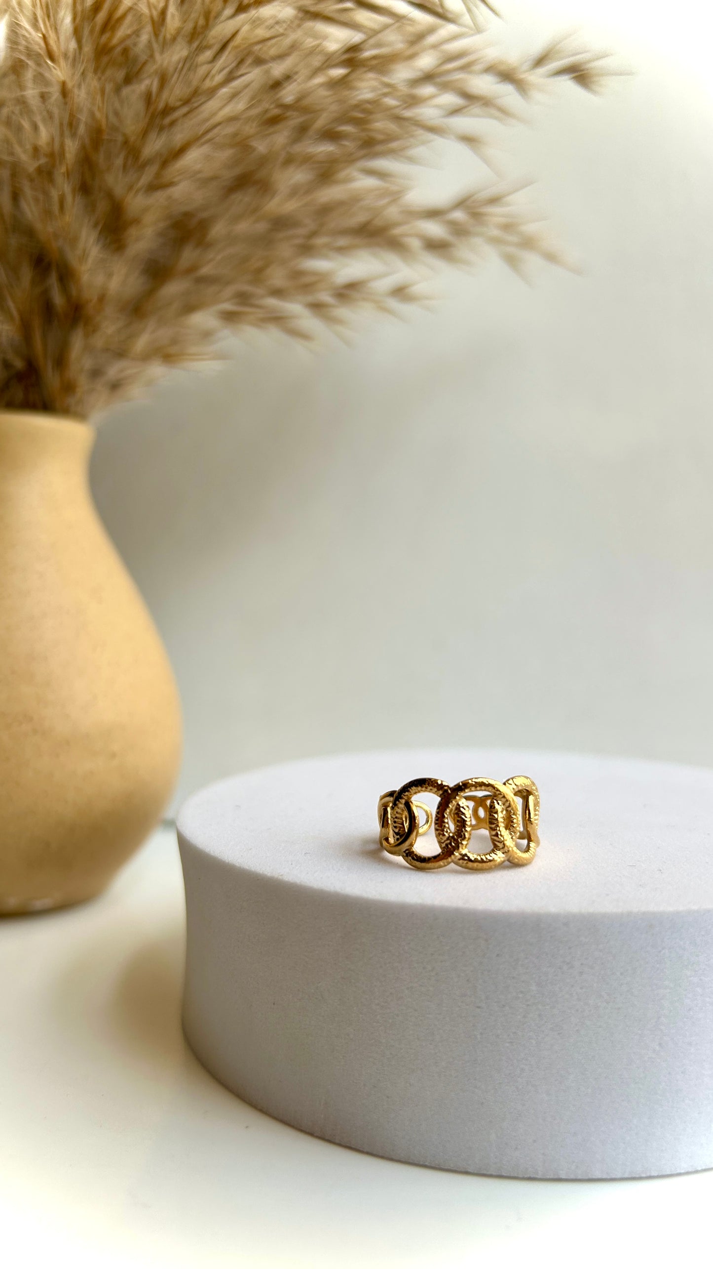 Loop adjustable ring