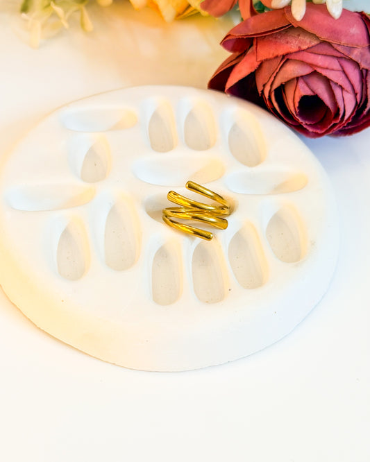 Cross V ( wider ) Adjustable ring