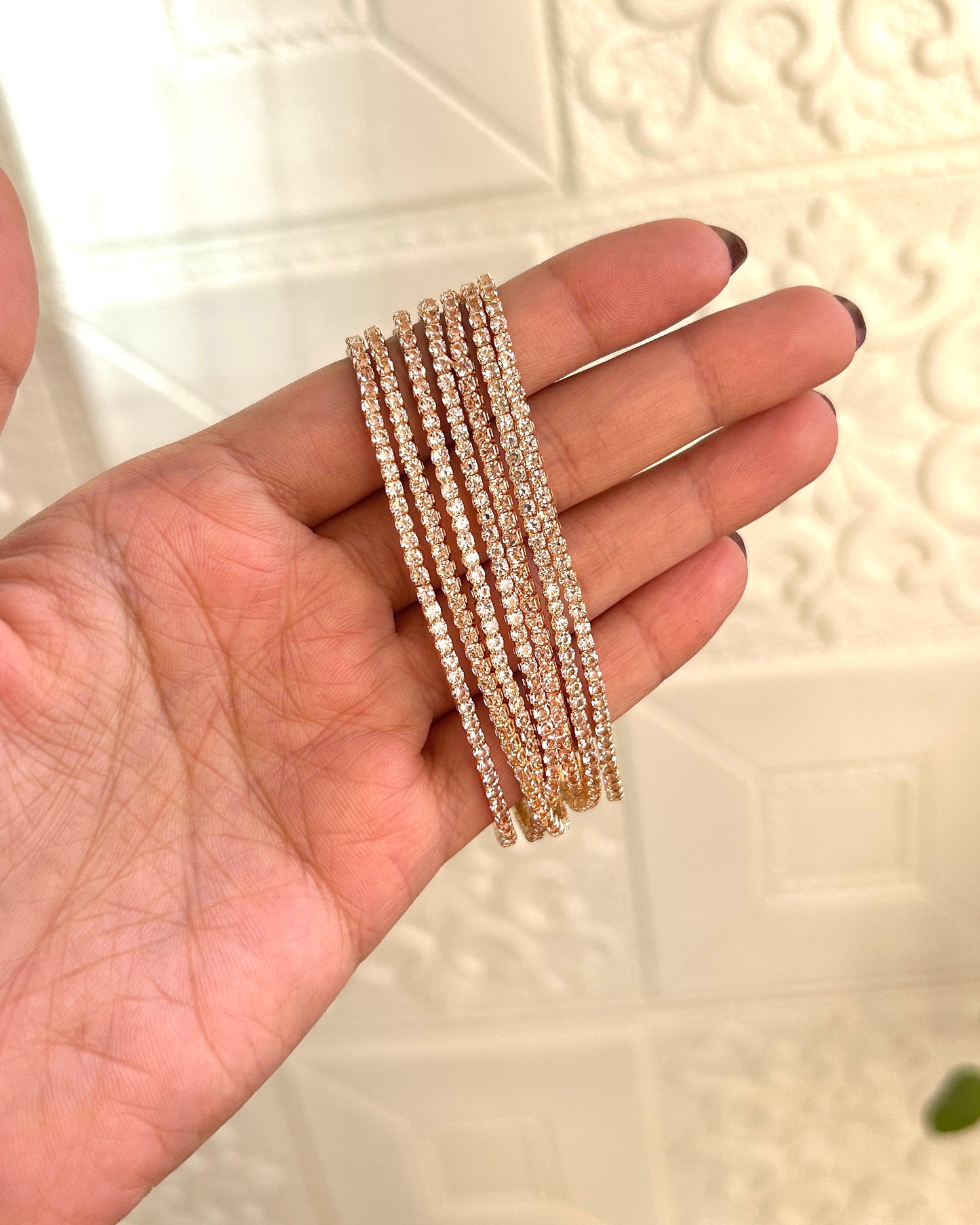 Stretchable studded bracelet