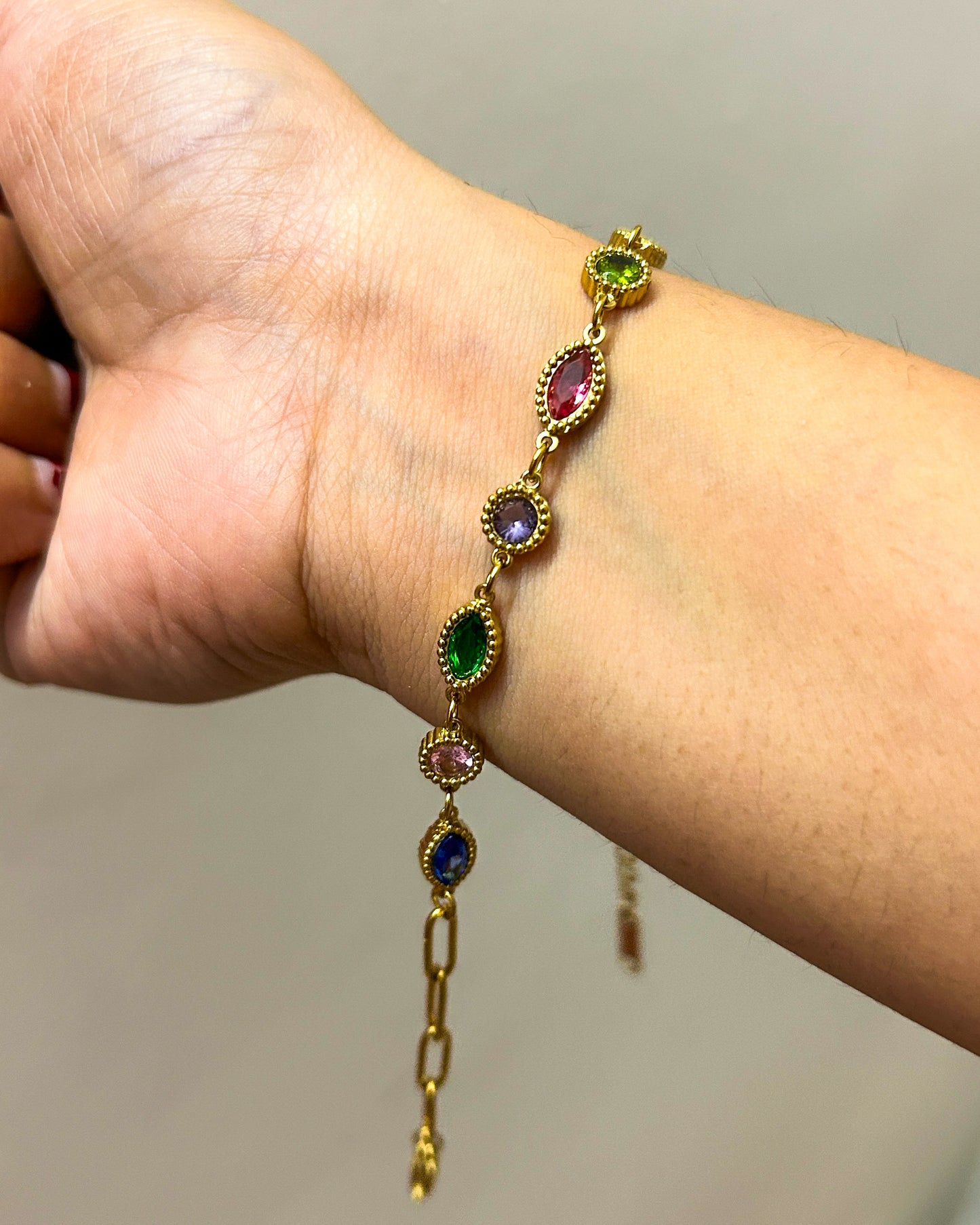 Multi stone chain bracelet desi x videshi collection