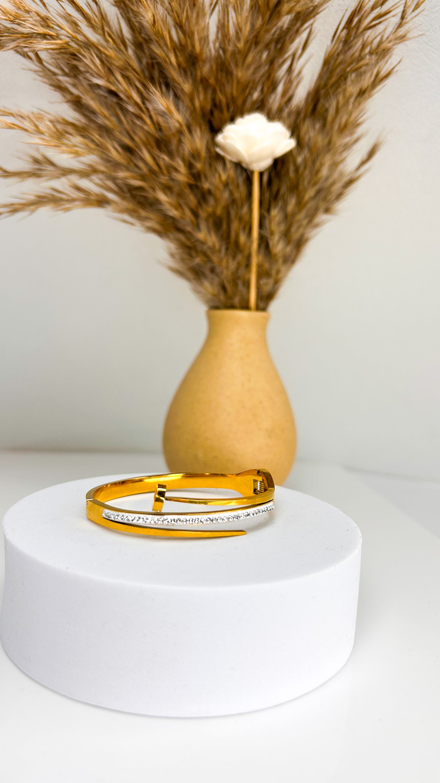 Studded thin nail wrist / baby size bracelet