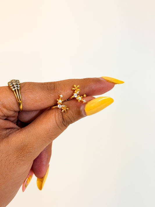 Floral ear cuffs