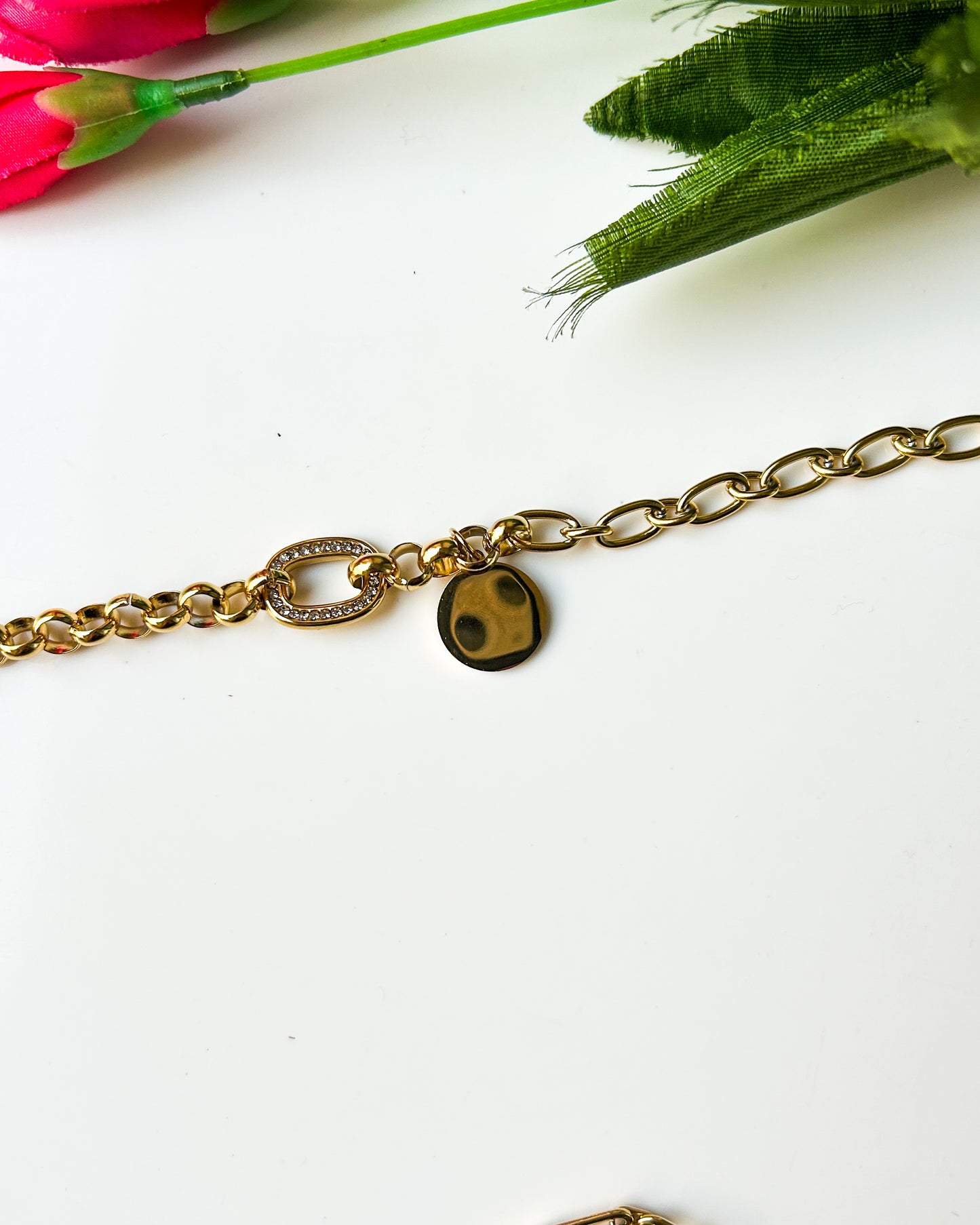 Adjustable link chain bracelet