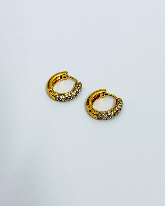 Small huggies with loaded studs