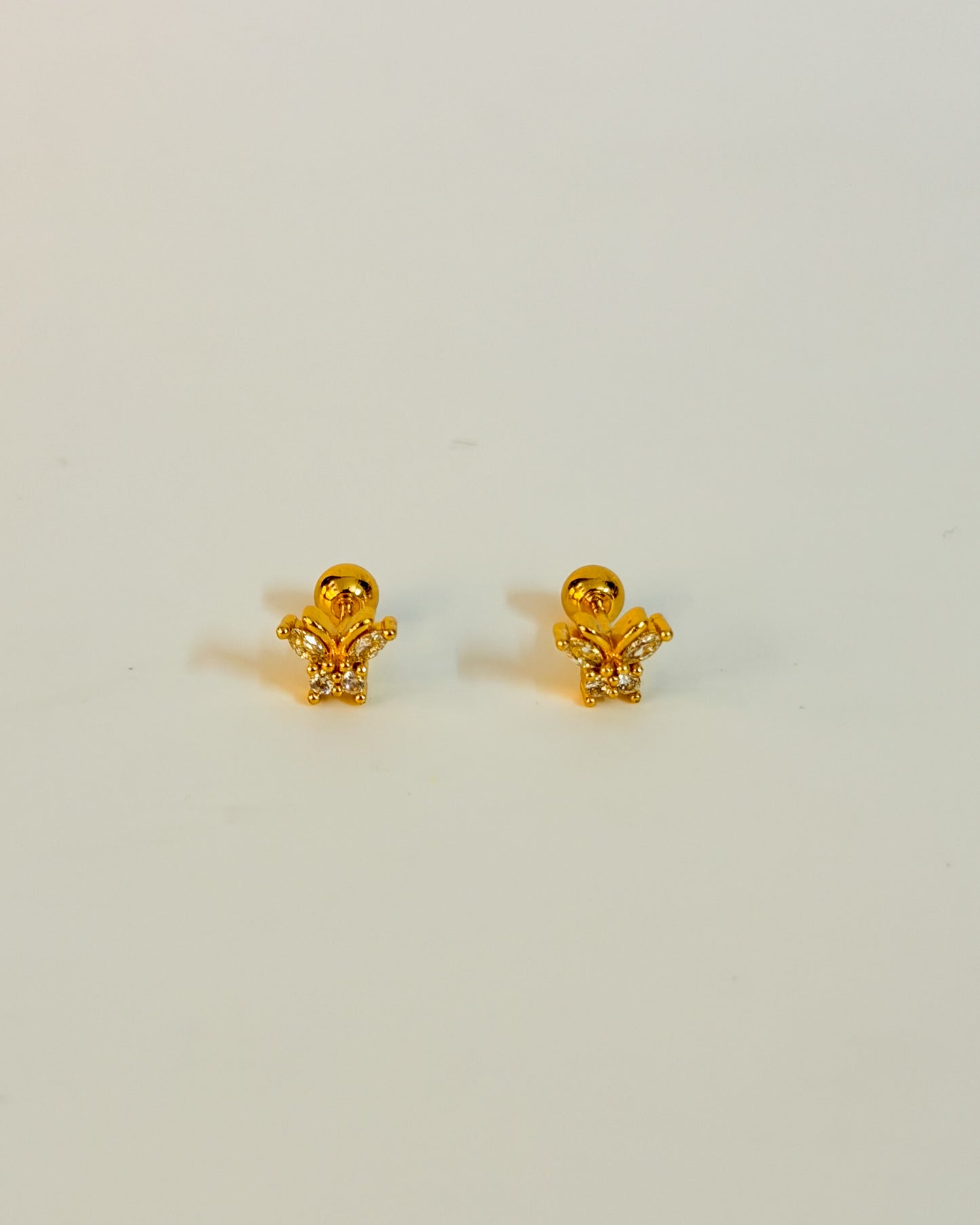 Winged butterfly ball back studs