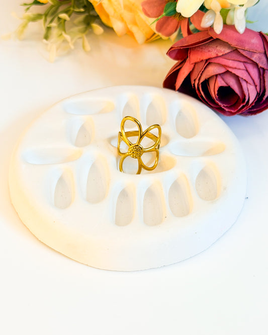 Big flower Adjustable ring