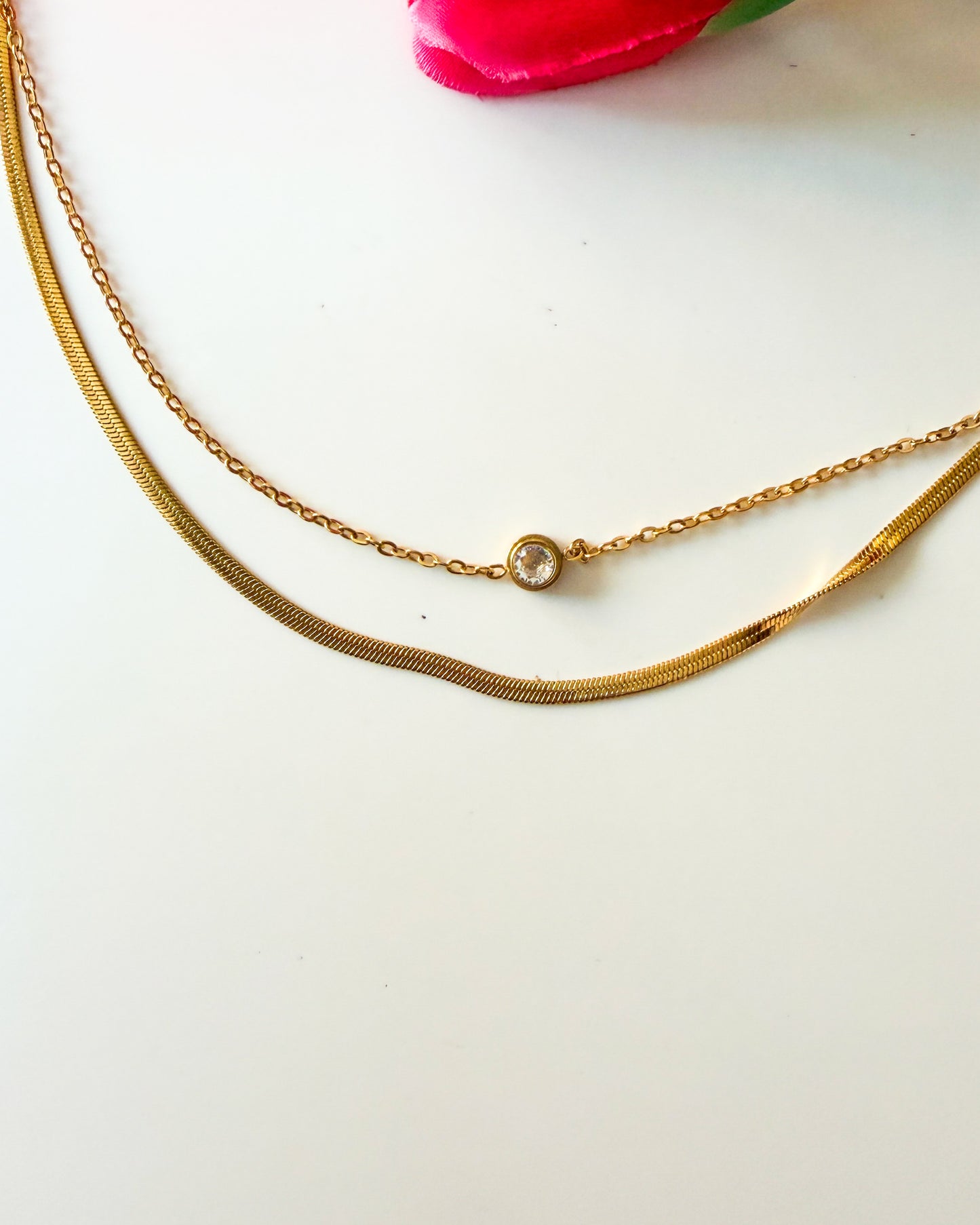 Stone detailed anklet