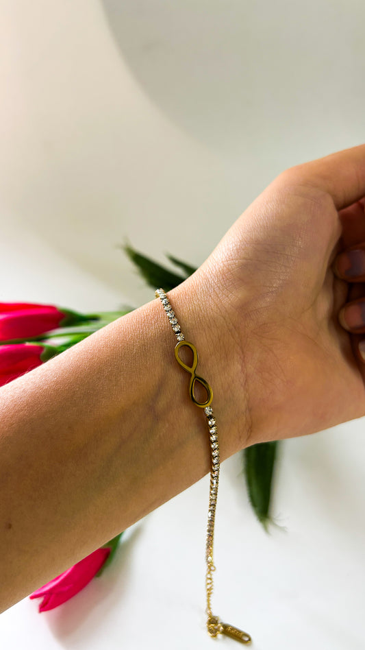 Infinity tennis bracelet