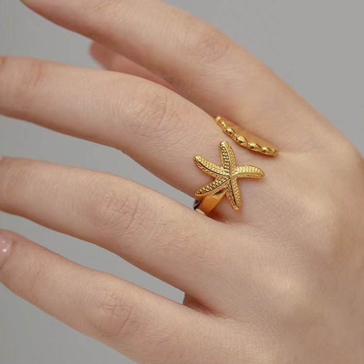 Starfish adjustable ring