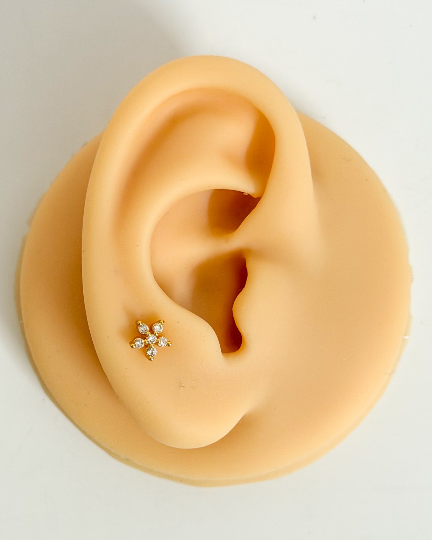 Mini five petal flower ballback studs