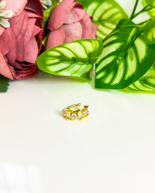 geometric stone no piercing Earcuffs