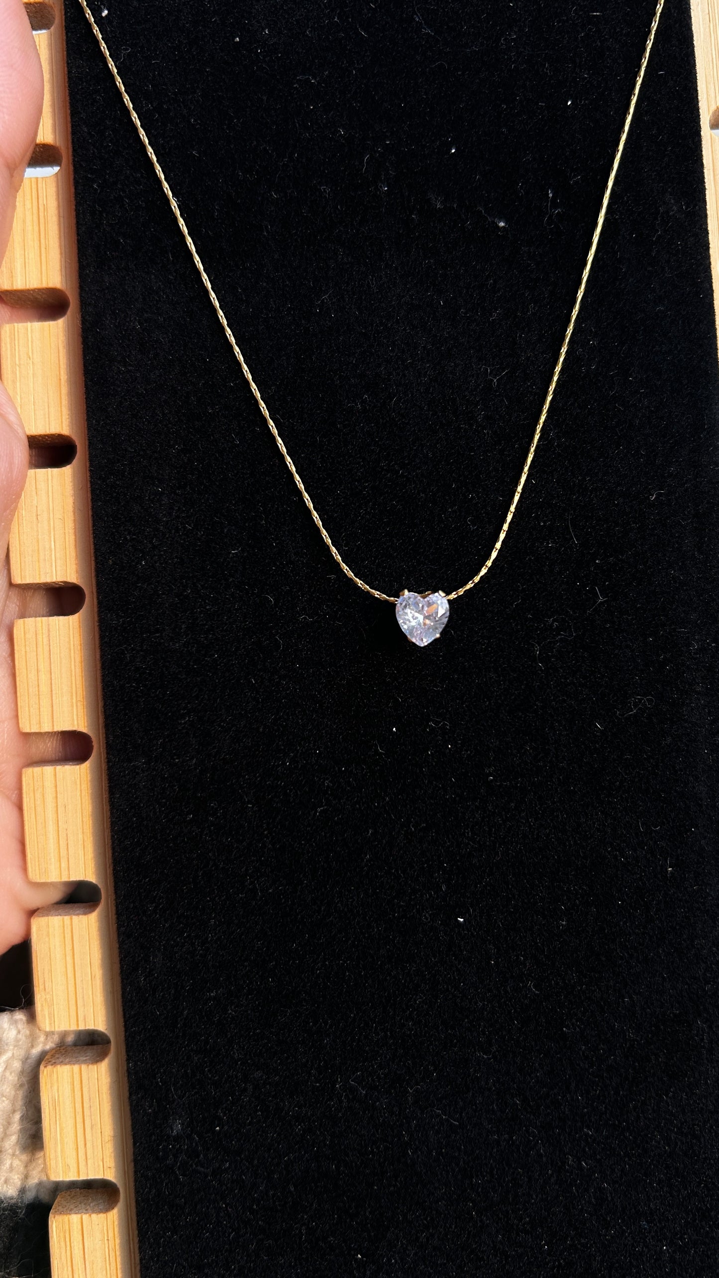 Suhana khan inspired heart solitaire necklace