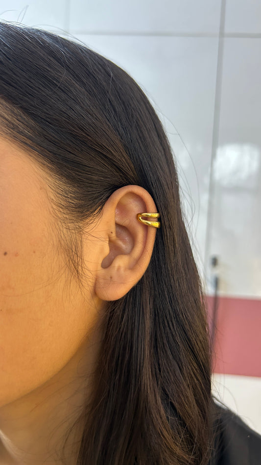 Twin loop no piercing press on Earcuff pair