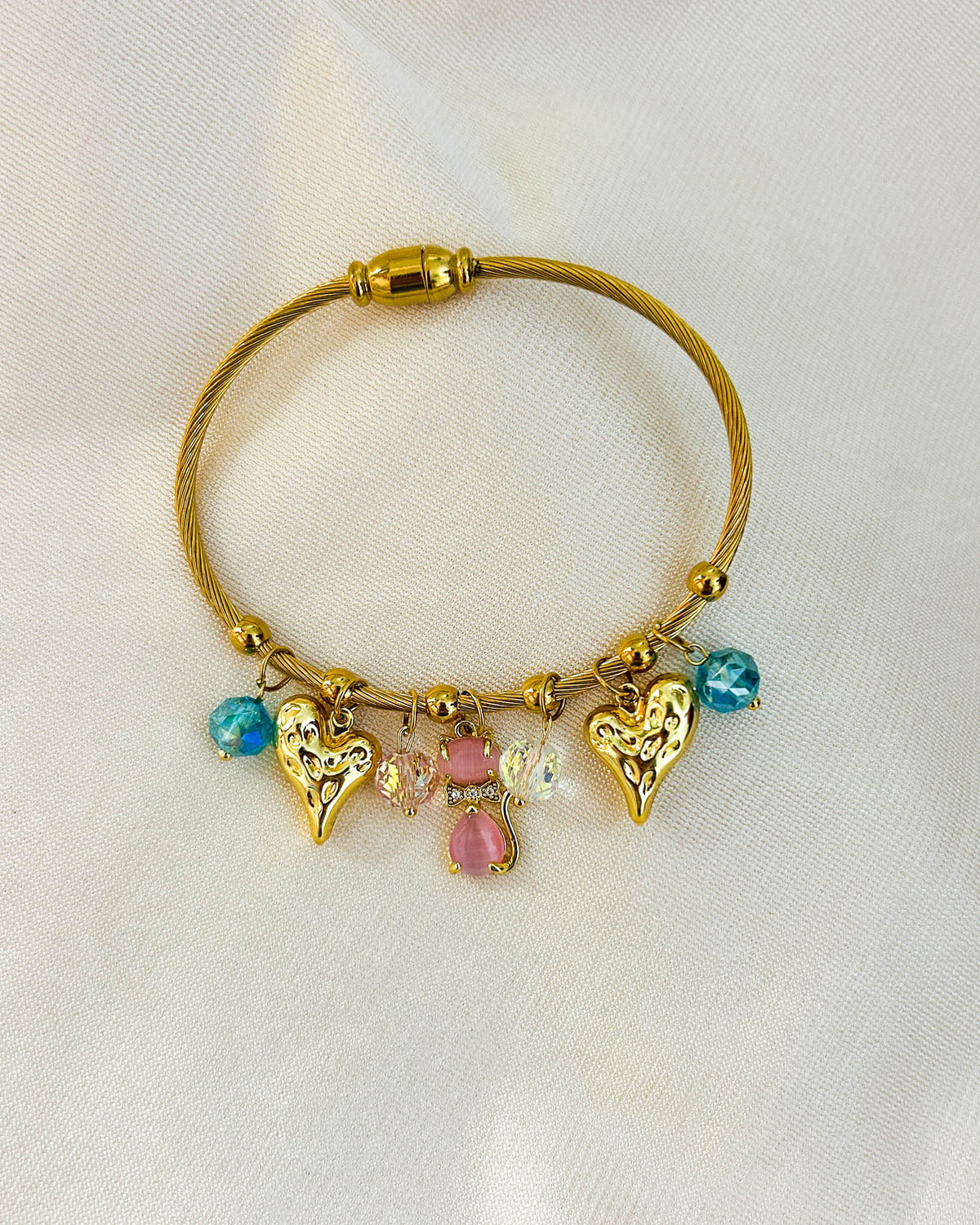 Magnetic charm Bracelet kitty