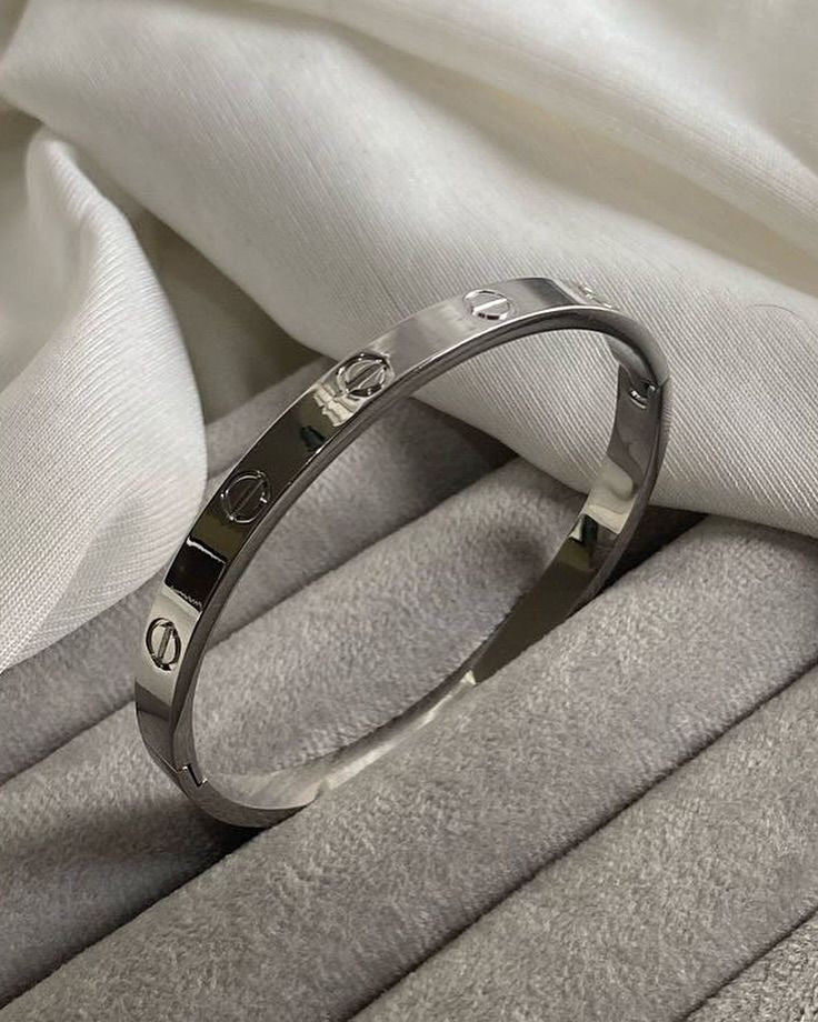 Silver Cartier thin wrist / baby size bracelet