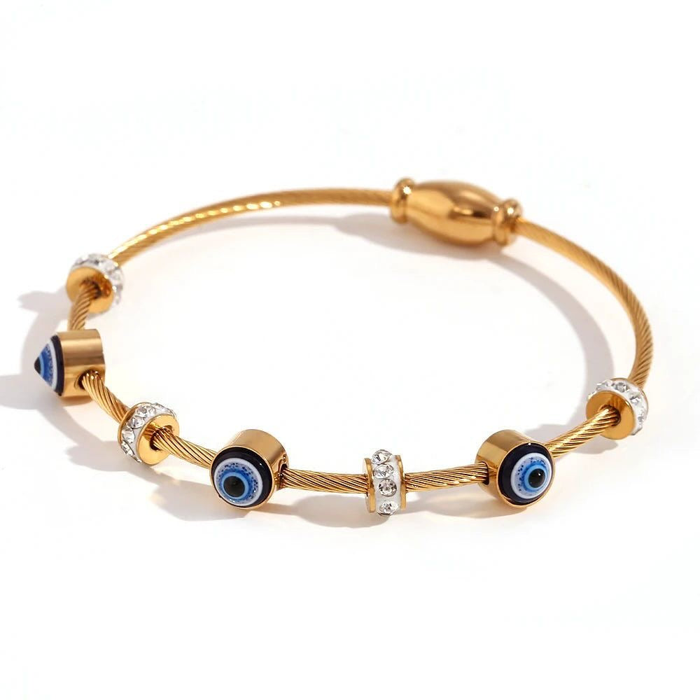 Evil eye bracelet for thin wrist