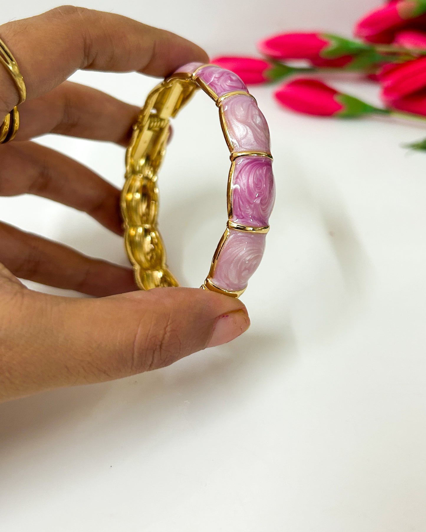 Bubbly purple Italian bracelet