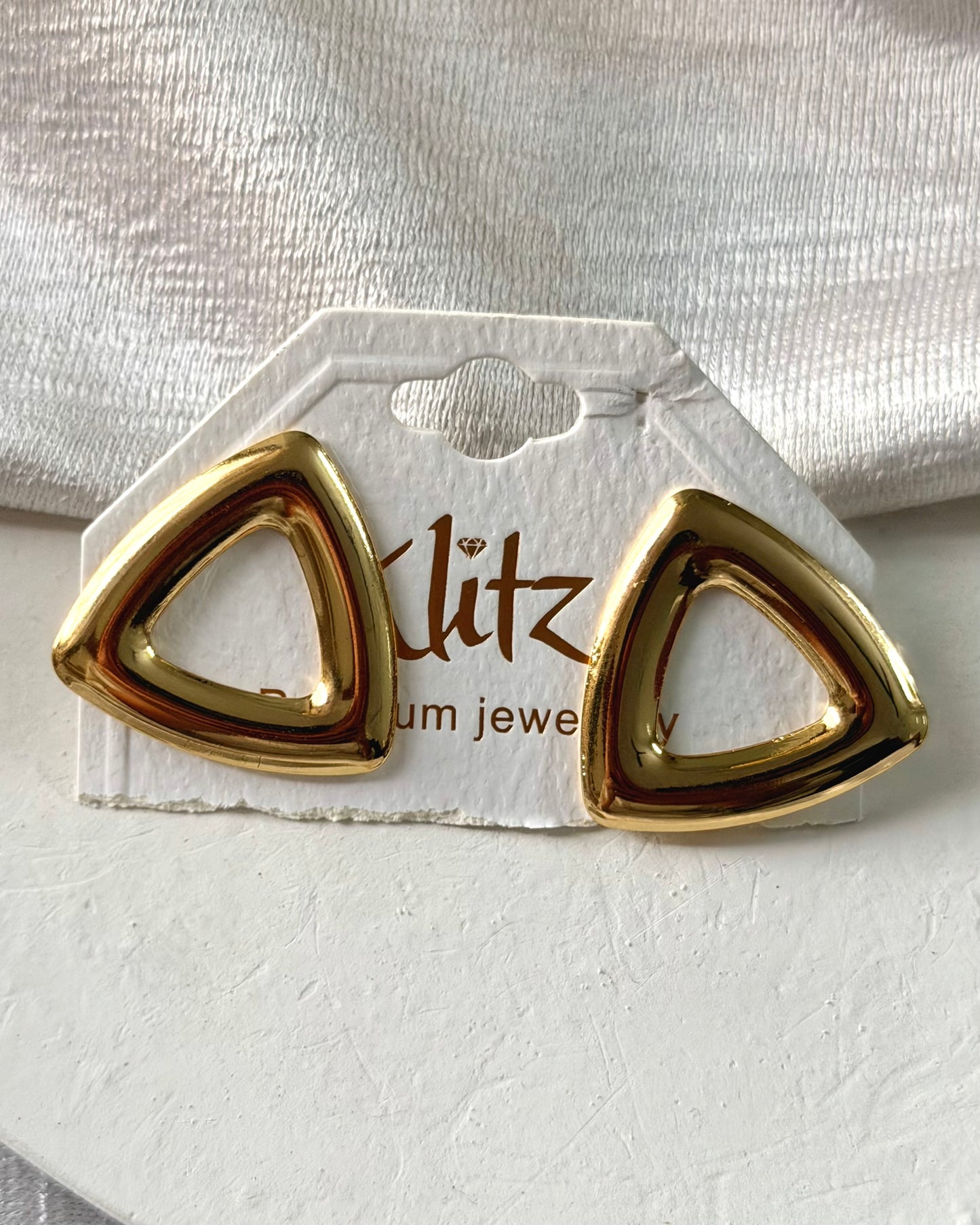 Triangle statement earrings