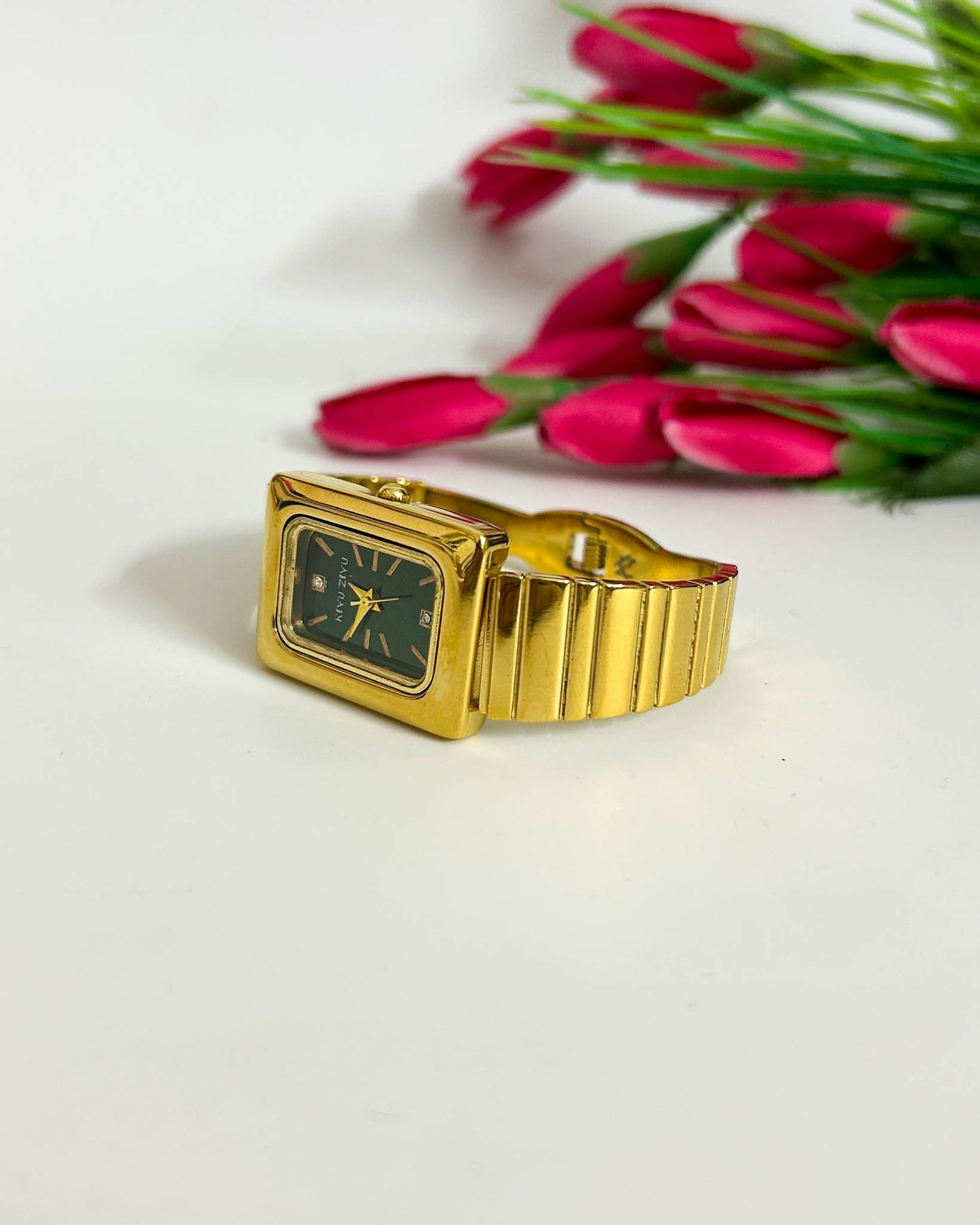 Golden duo thin wrist baby size watch