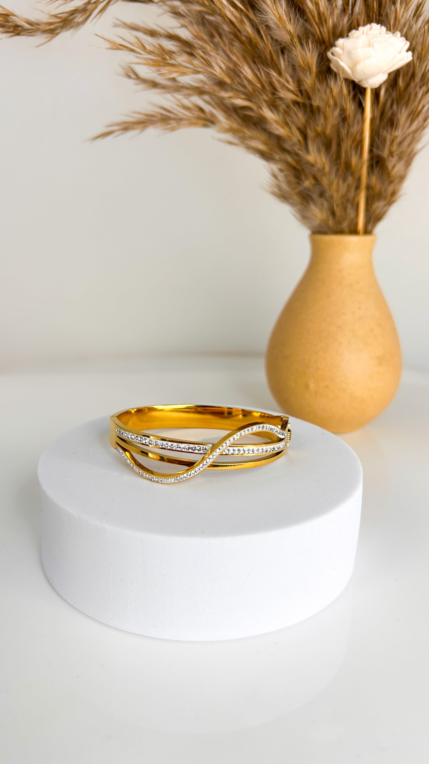 Infinity studded baby size bracelet