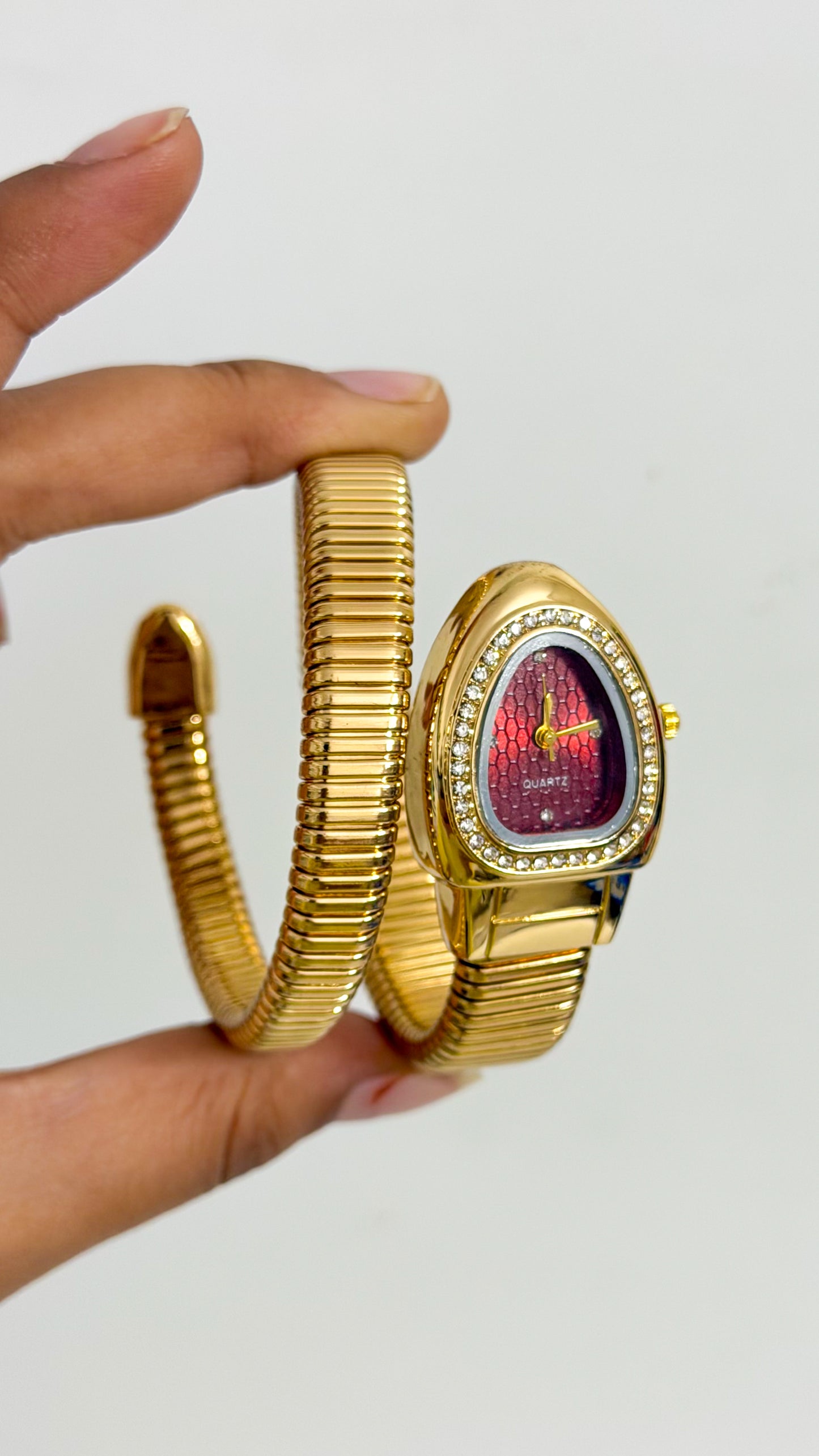 Golden Serpent Wrap Watch