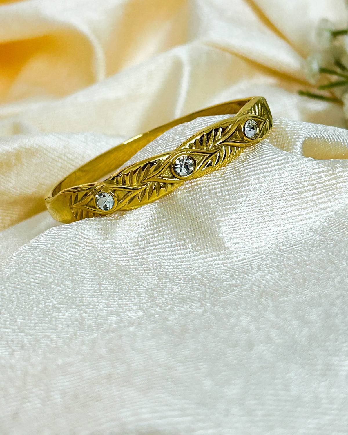 Three stone designer bracelet